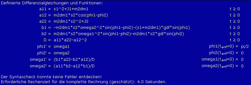 Komplettes Anfangswertproblem