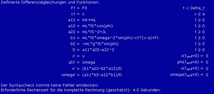 Komplettes Anfangswertproblem
