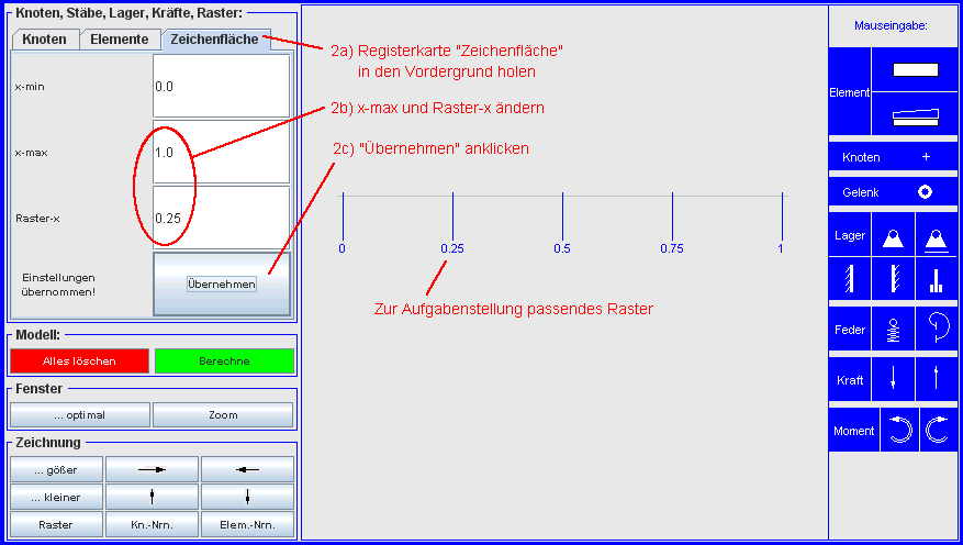 Vorbereiten der Zeichenfläche