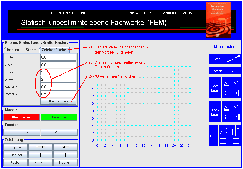 Vorbereiten der Zeichenfläche